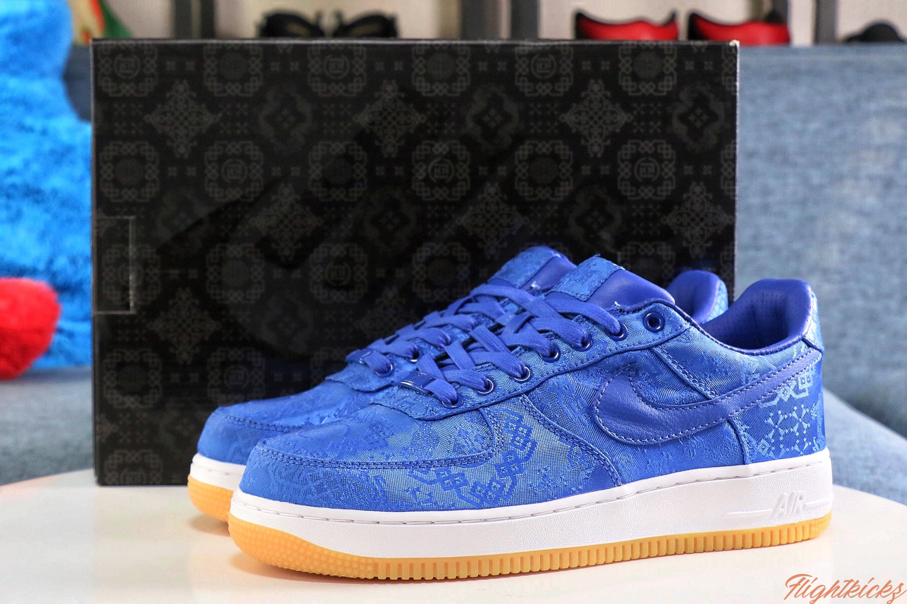 2019 CLOT x Nike Air Force 1 Low Game Royal
