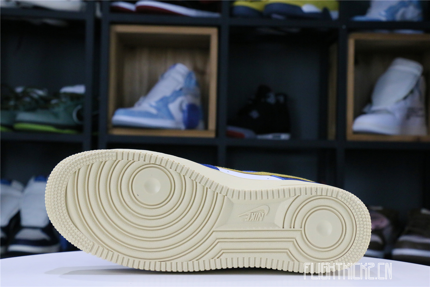 Nike Air Force 1 Low SP Undefeated 5 On It Blue Yellow Croc