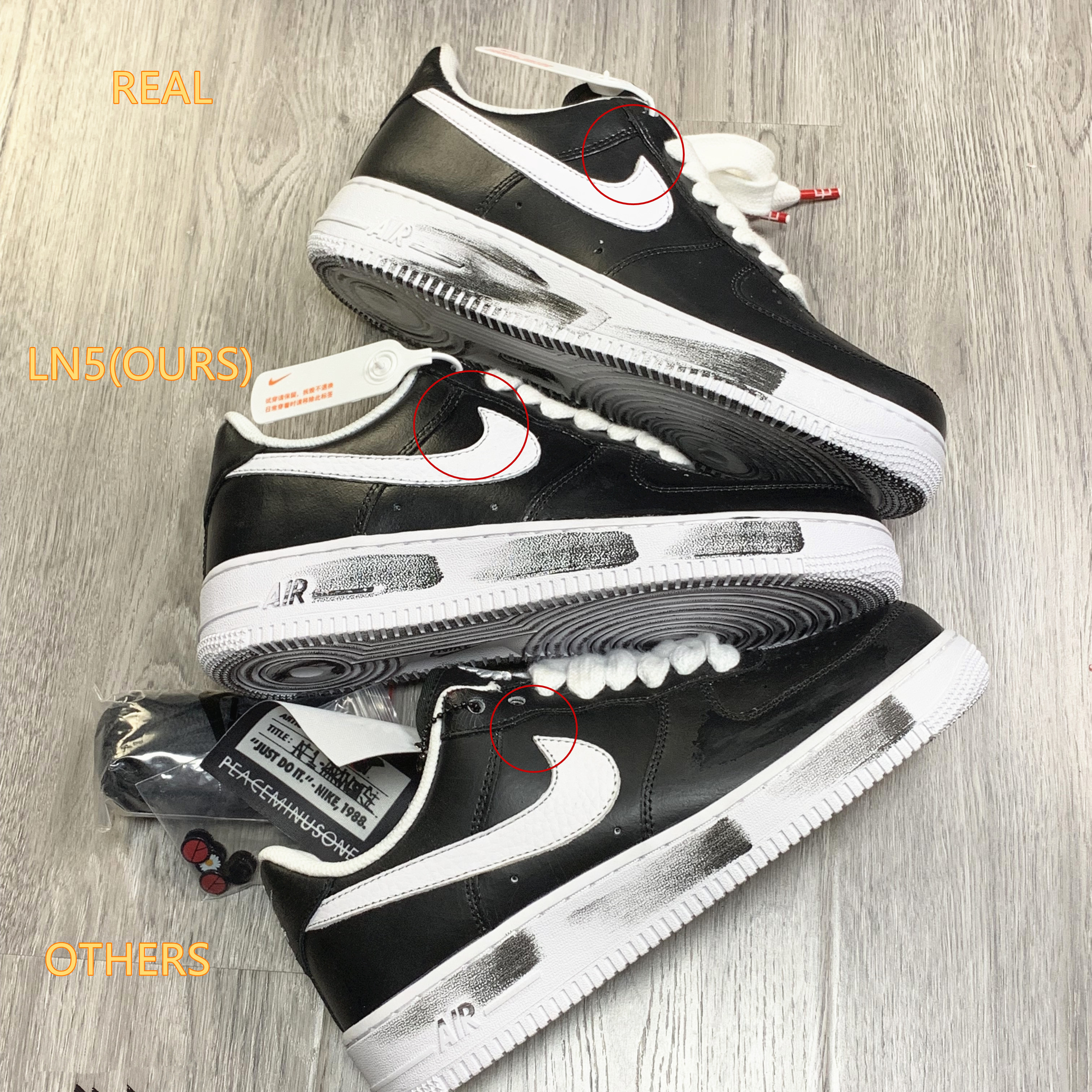 PEACEMINUSONE x Nike Air Force 1 Low Para-noise Black White