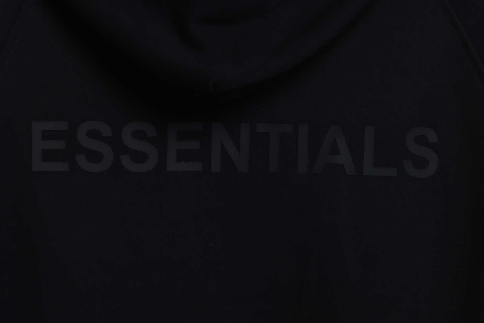 Double Line Back Silicone Lettering Zip Hoodie