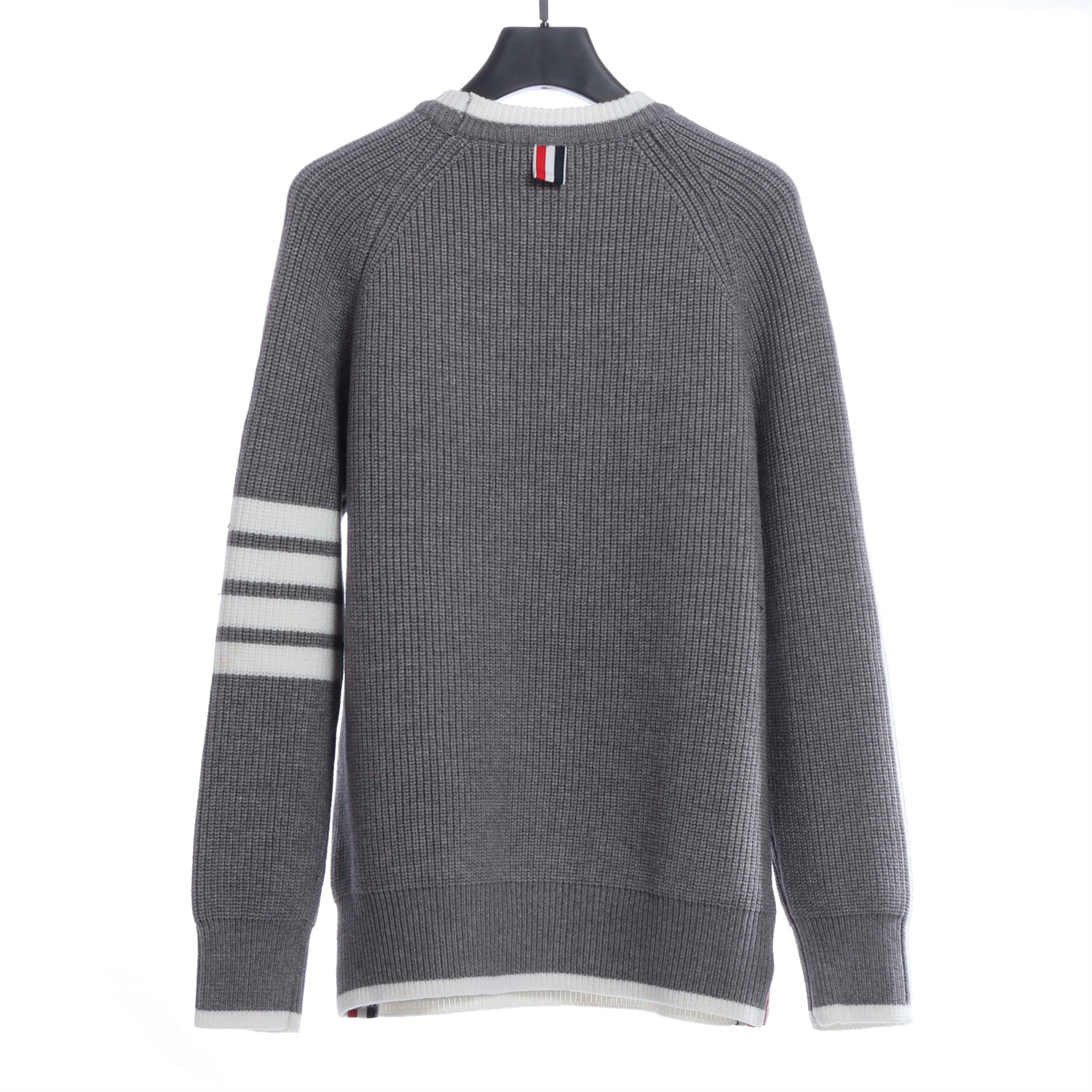 ThomBrowne New Season 22Ss Four-Stripe Pullover Long Sleeve Crewneck Sweater