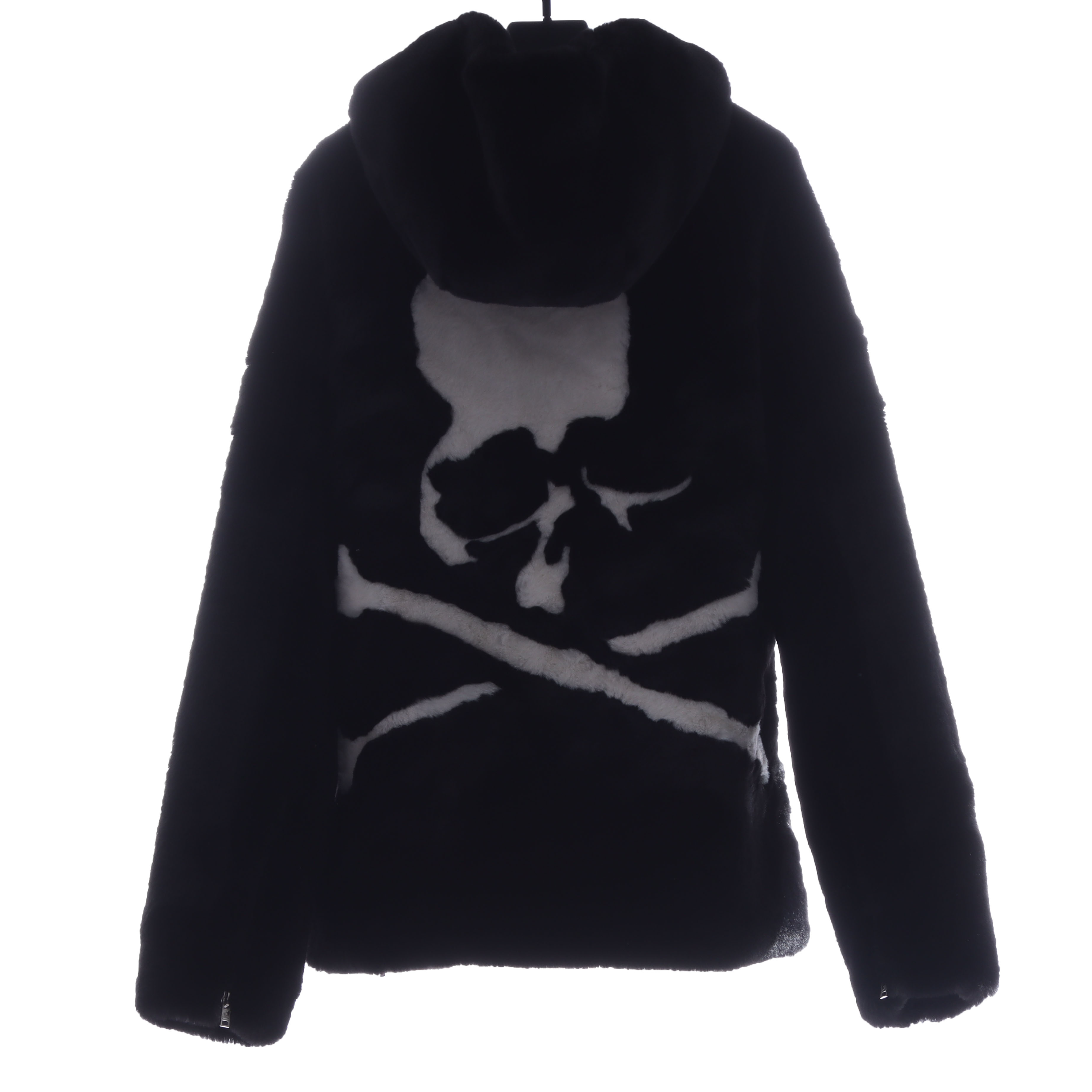 Mastermind Japan MMJ Big Skull Mink Fleece Hooded Fur Coat