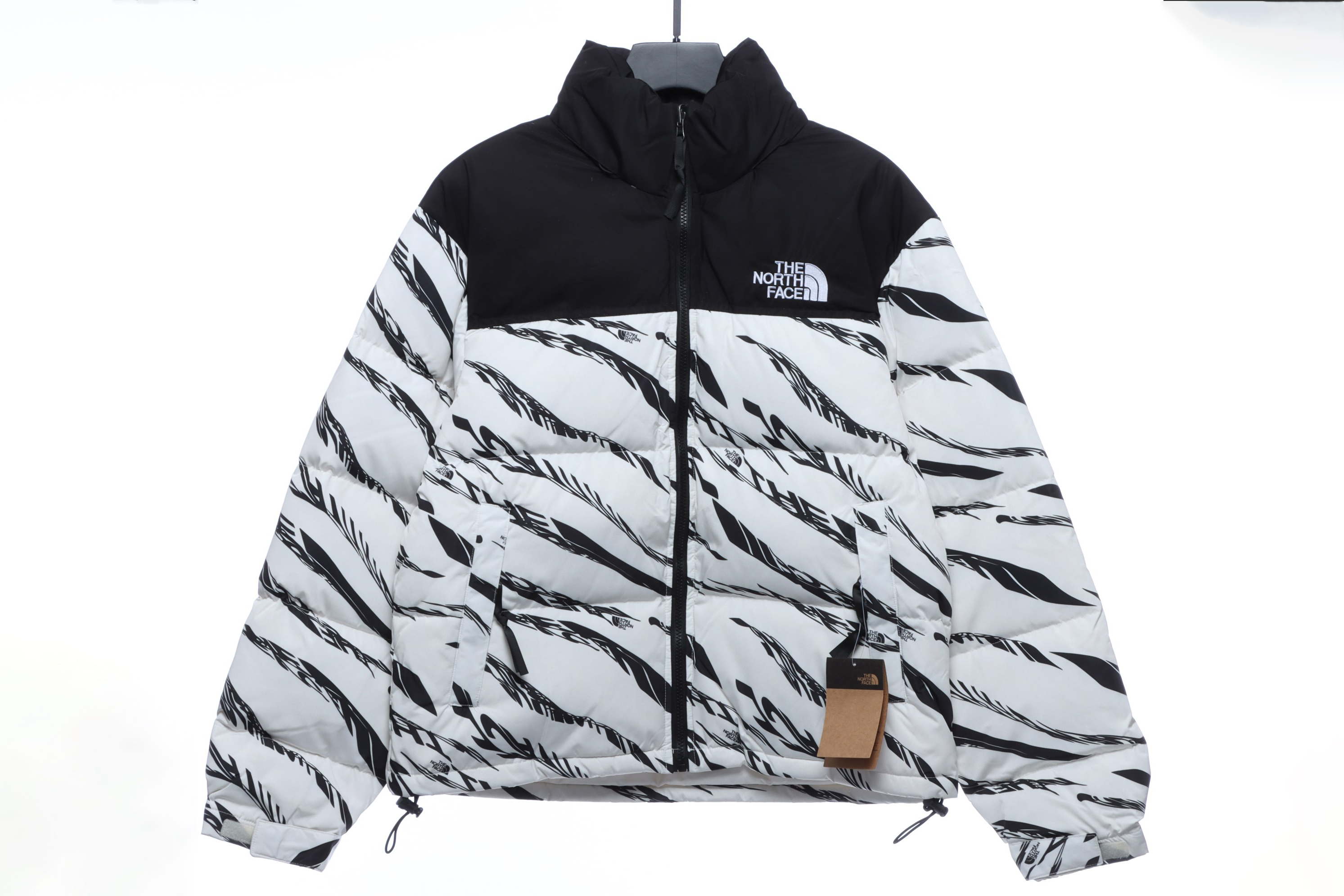 White ‘ZebraLogoPattern’ Down Jacket