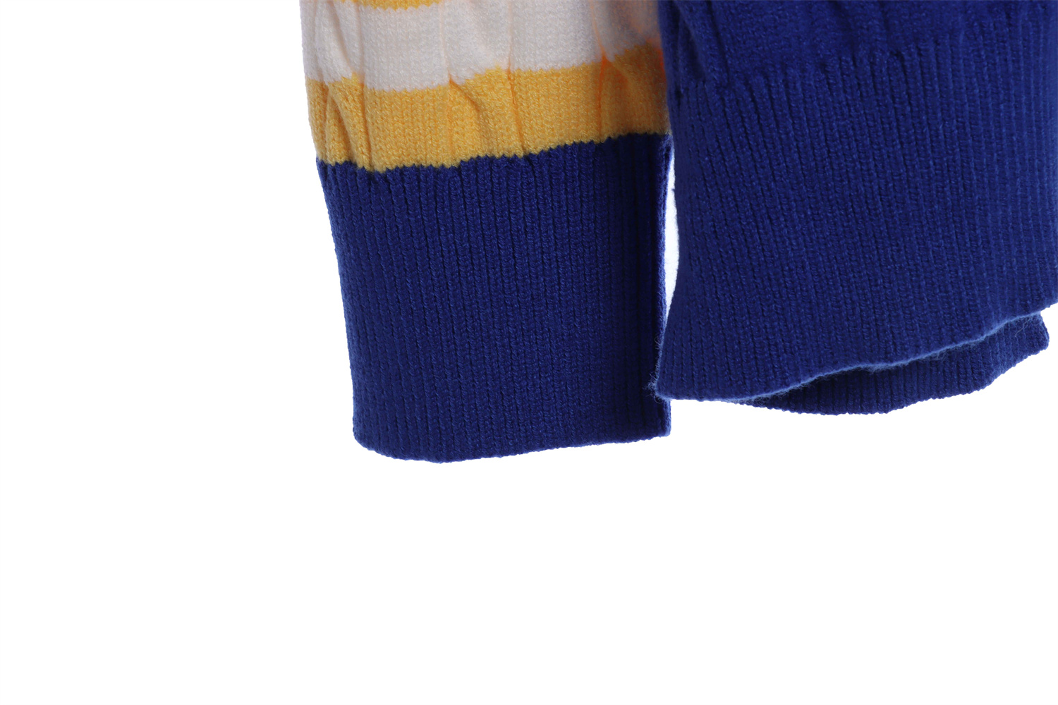 LOEVVE SS22 striped color block V-neck pullover sweater