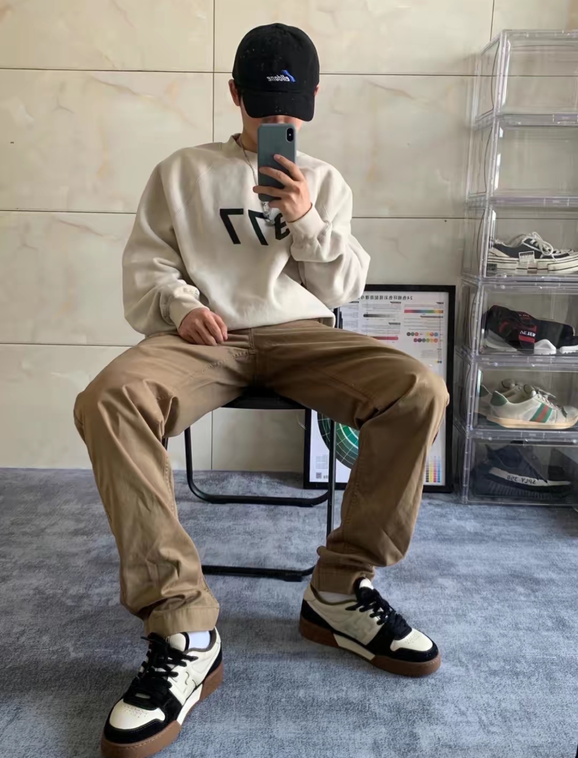 Ess3nt1als F0G 1977 flocking plus fleece sweater