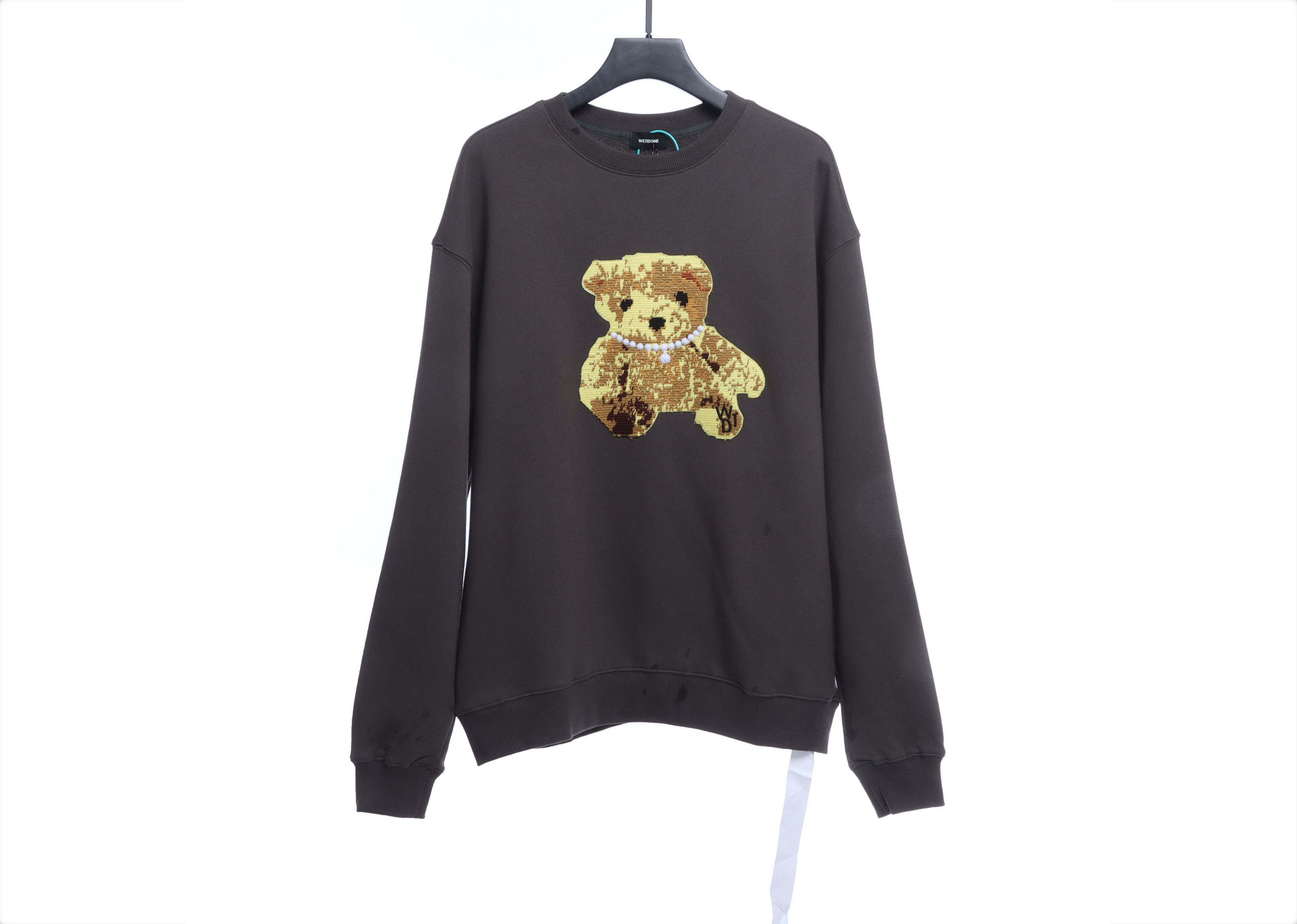 W3LL embroidered bear crew neck sweatshirt
