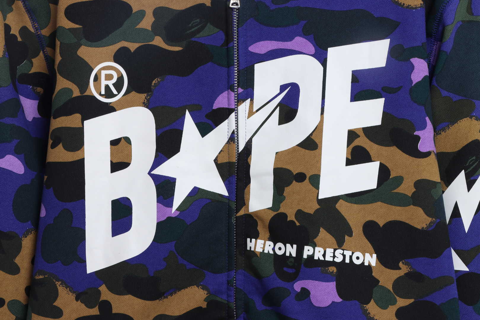 BAPExHP Joint Purple Shark Zipper Hoodie