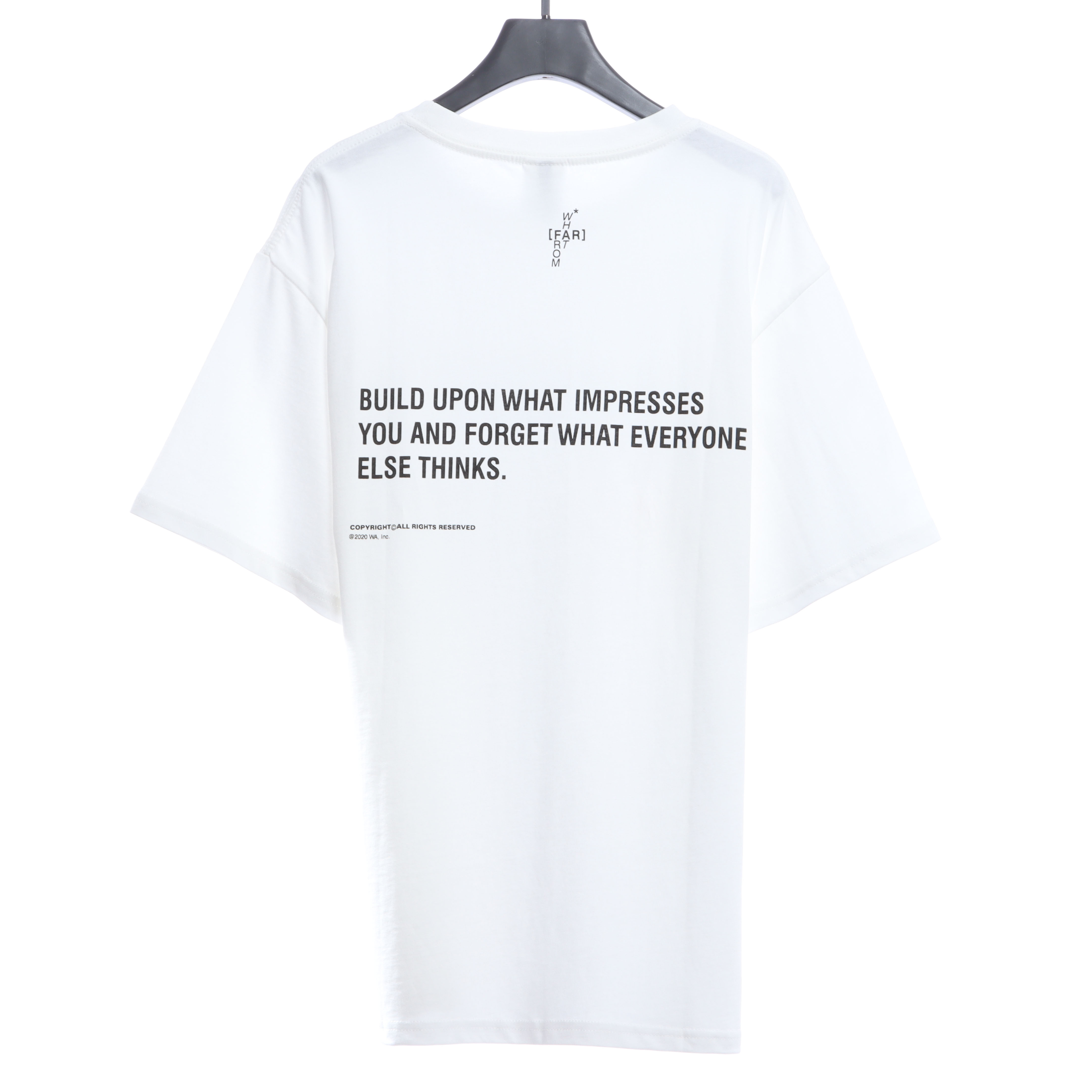 FAR.ARCHIVE Double Row Slogan Letter Short Sleeve T-Shirt