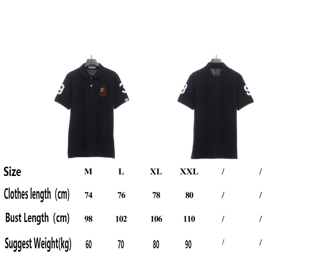 BAPE ape head towel embroidered POLO