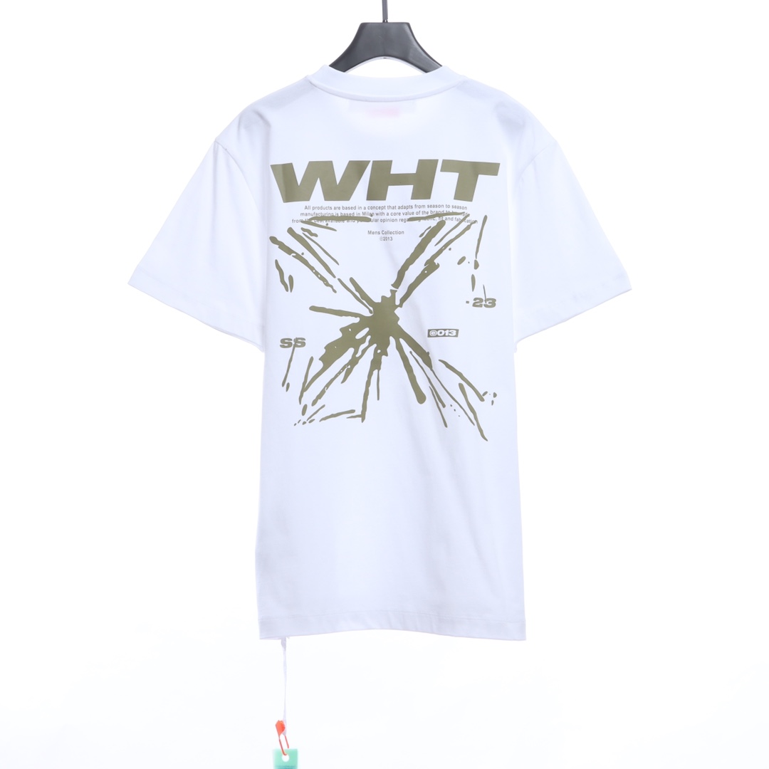 0W Sketch Splashed Ink Arrow Letter Short Sleeves