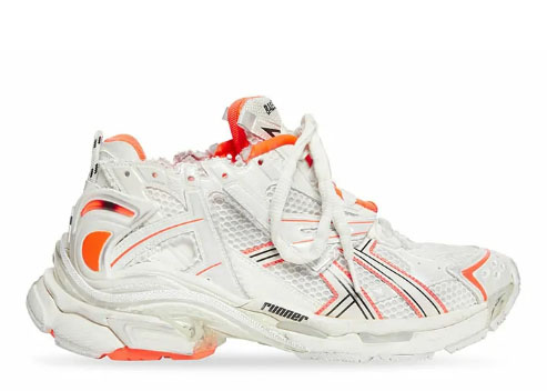Balenciag* Runner White Orange