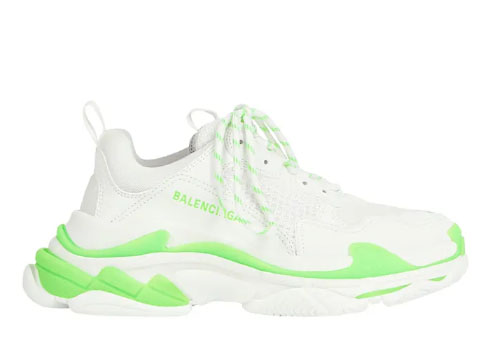 Balenciag* Triple S Fluo Green White (W)