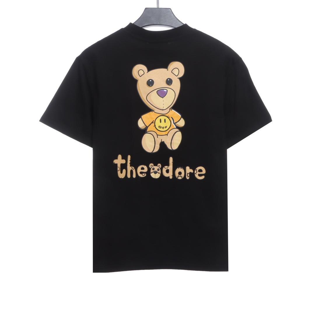 Drew cartoon fun bear printing short sleeves