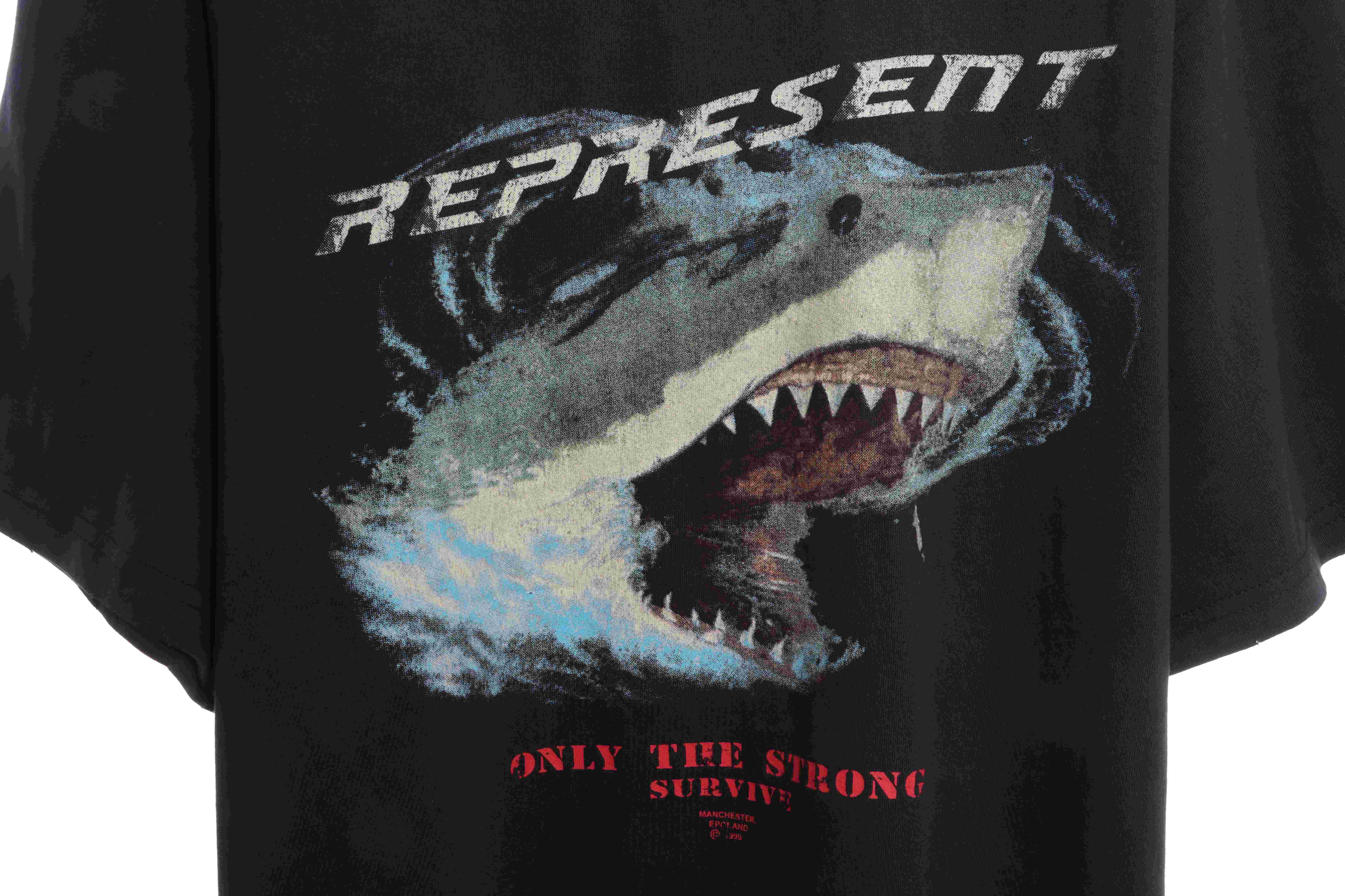Represent Shark Distressed Wash Short Sleeves
