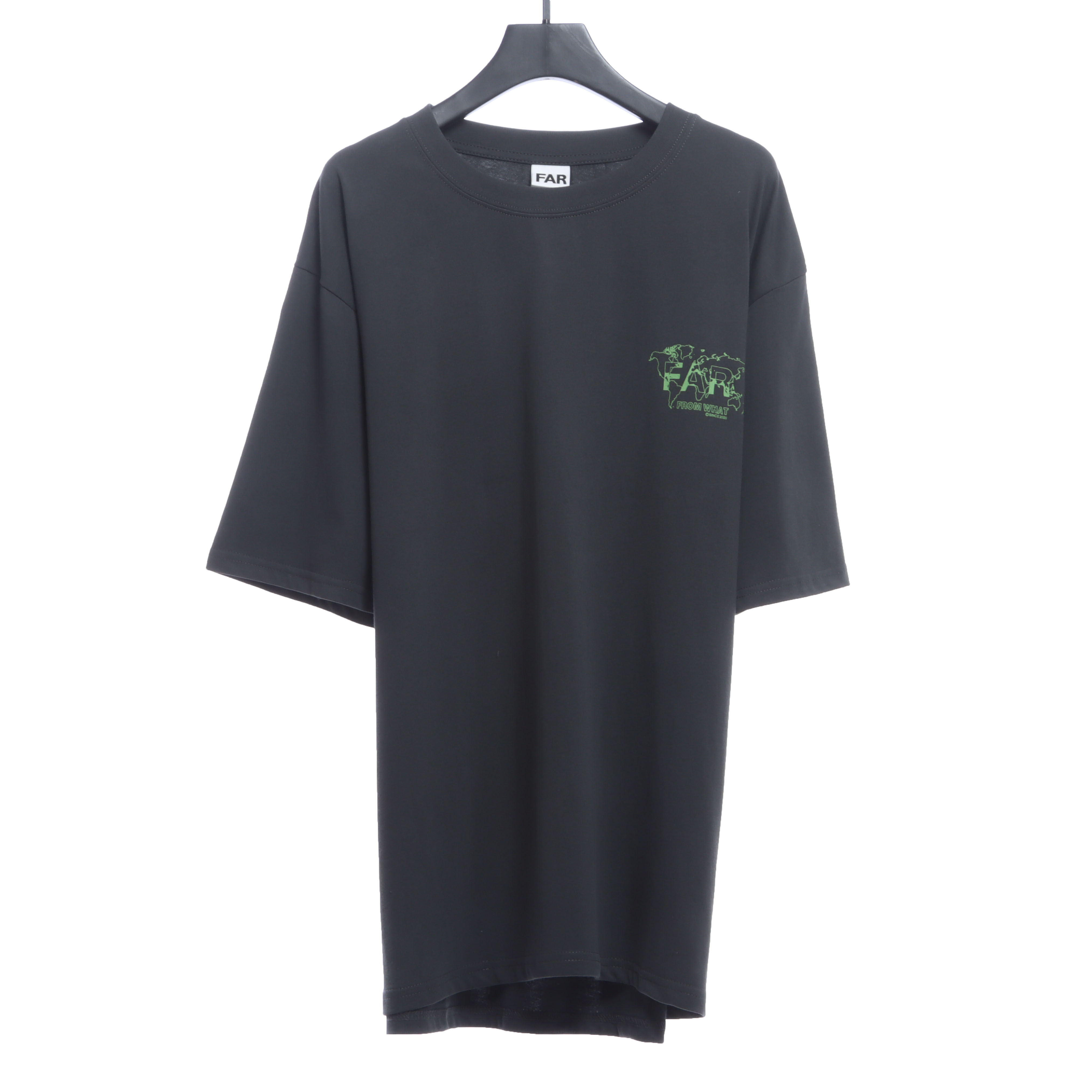 FAR.ARCHIVE Green Letter Print Short Sleeve T-Shirt