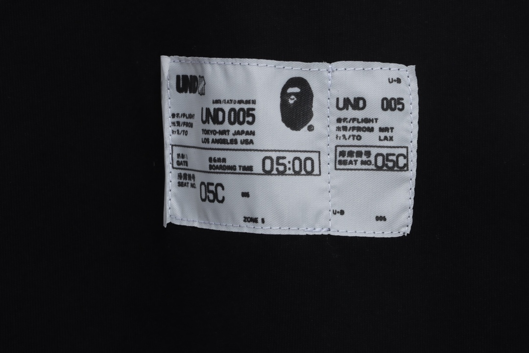 BAPE co-signed UDF camouflage five-bar short sleeves