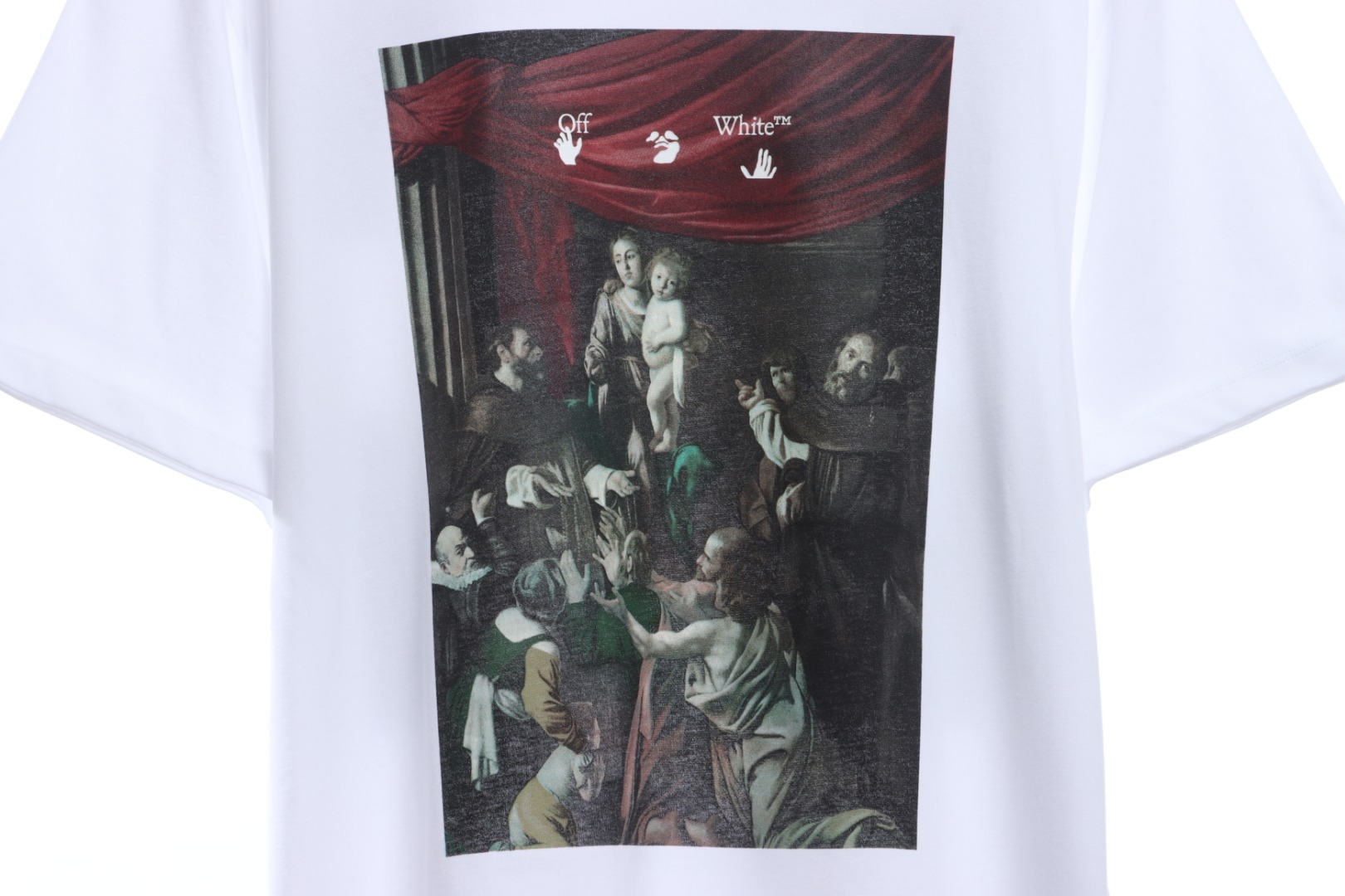 OW colorful religious print short sleeves
