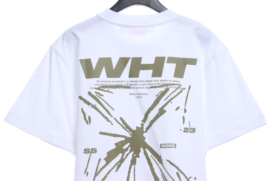 OW Sketch Splashed Ink Arrow Letter Short Sleeves