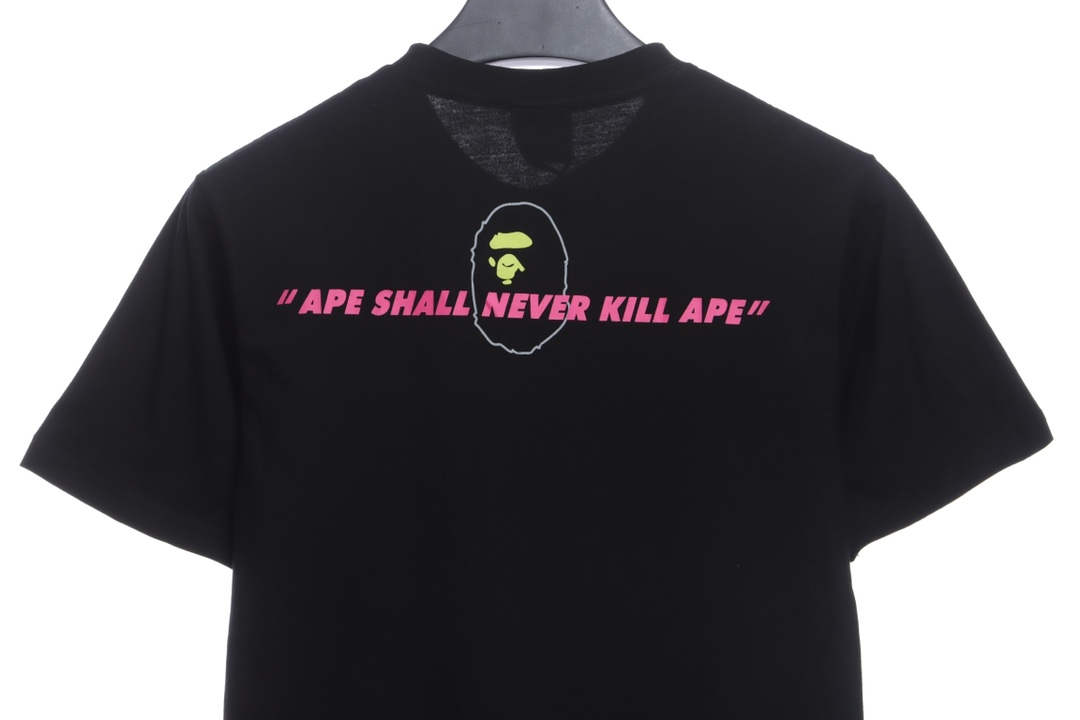 BAPE camouflage ape head pattern hit color letter printing short sleeves