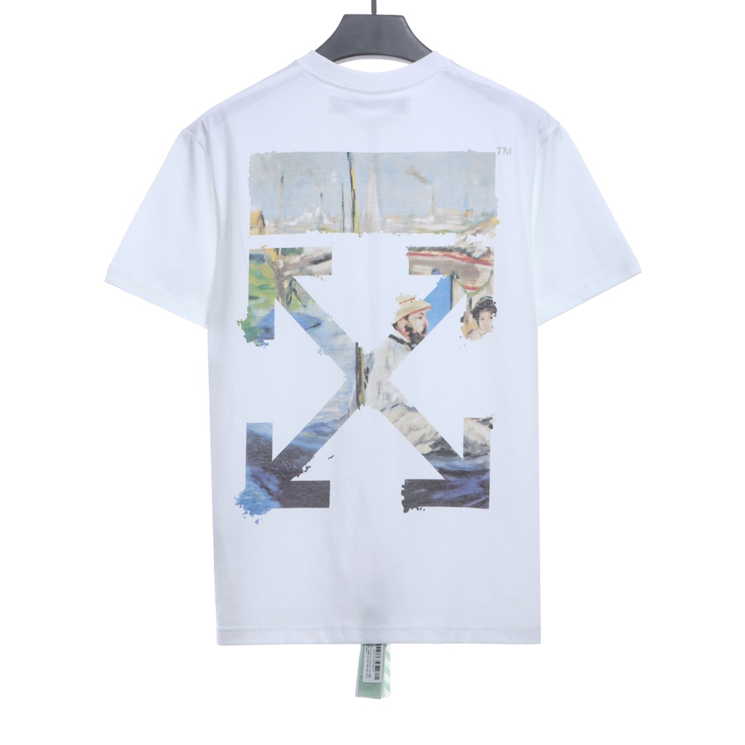 OW oil painting printing short sleeves