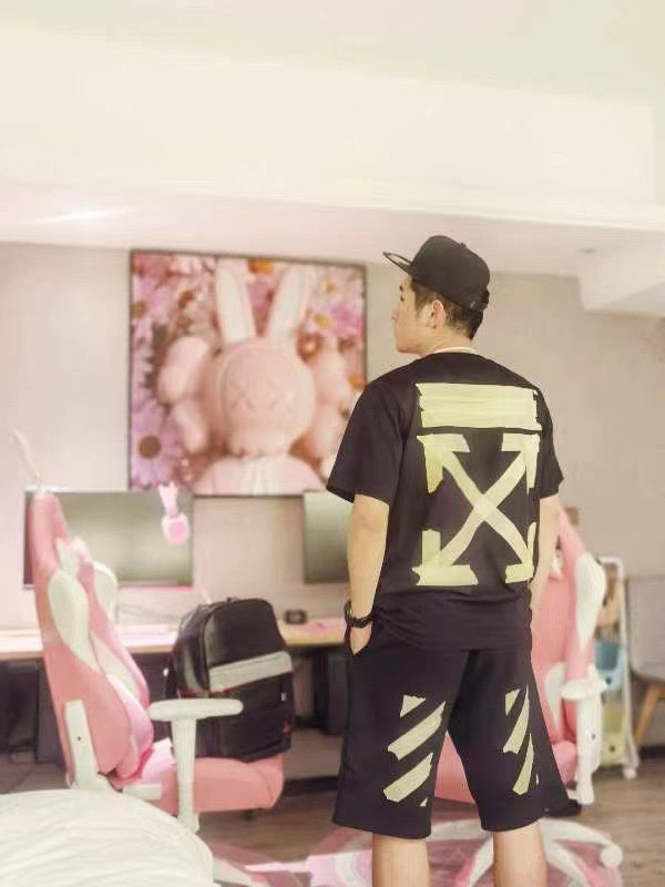 OW striped printed shorts