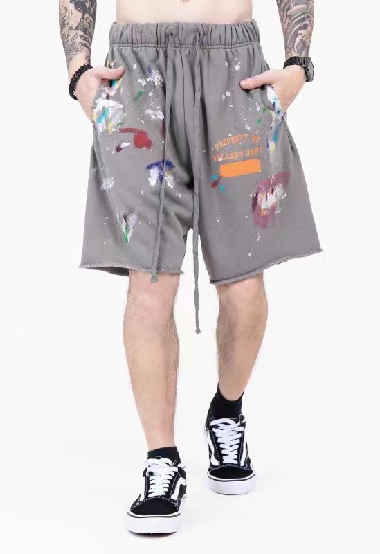 GALLERY DEP hand-painted graffiti splash ink curly edge destruction shorts