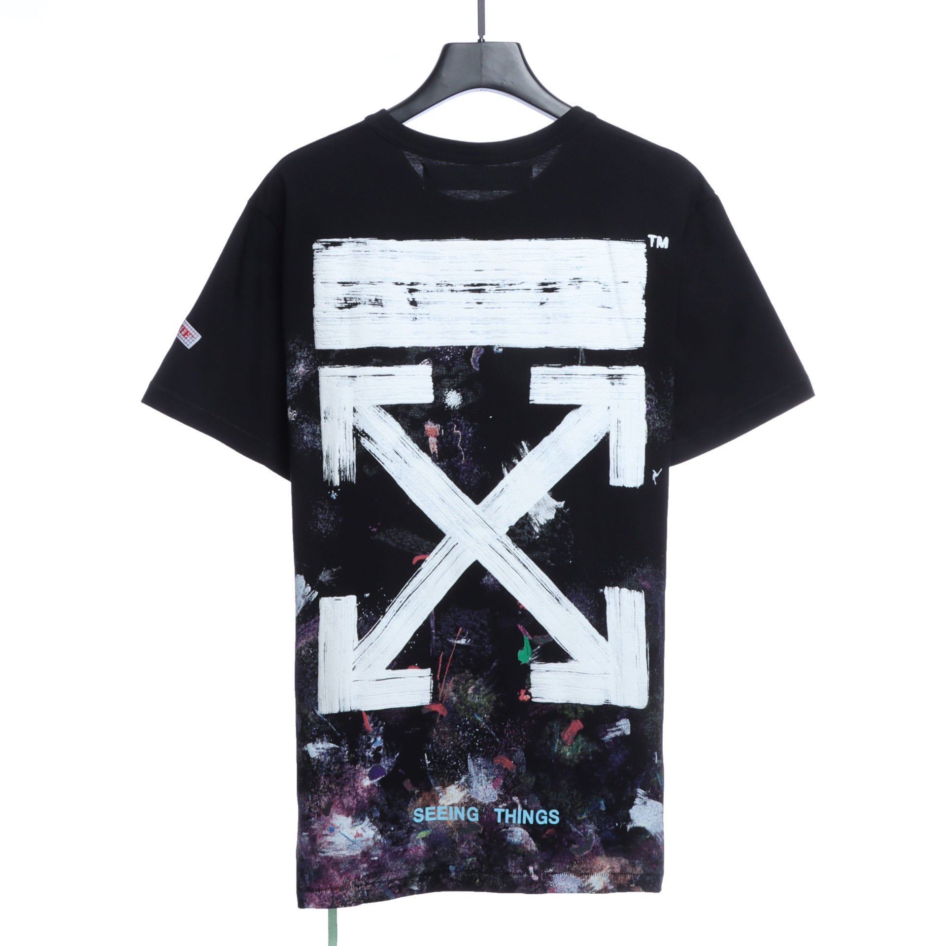 OW starry sky fireworks splash ink arrow short sleeves