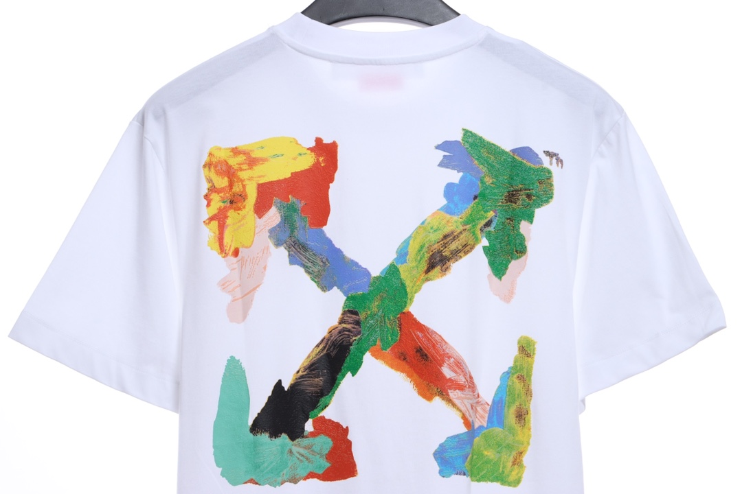OW Environmental Protection Ink hand-painted graffiti short sleeves