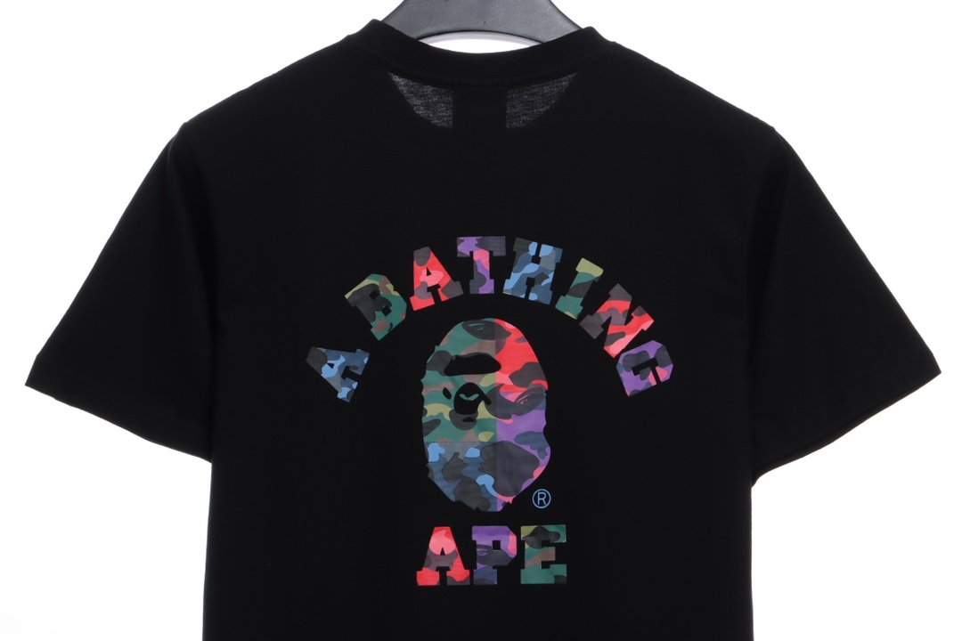 BAPE colorful camouflage printing short sleeves