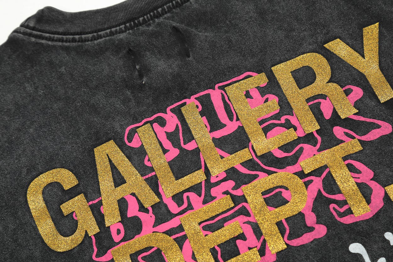 Gallery Dep Dark seat printing and washing to make old short sleeves