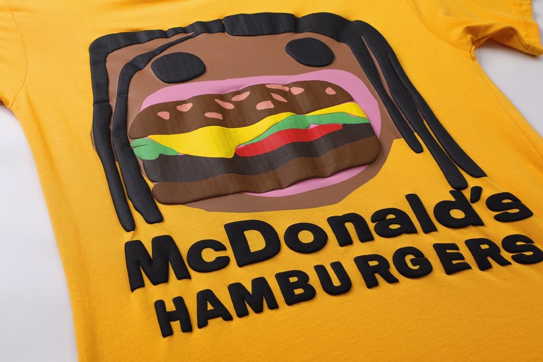 Travis Scott Foam hamburger mouth pattern short sleeves