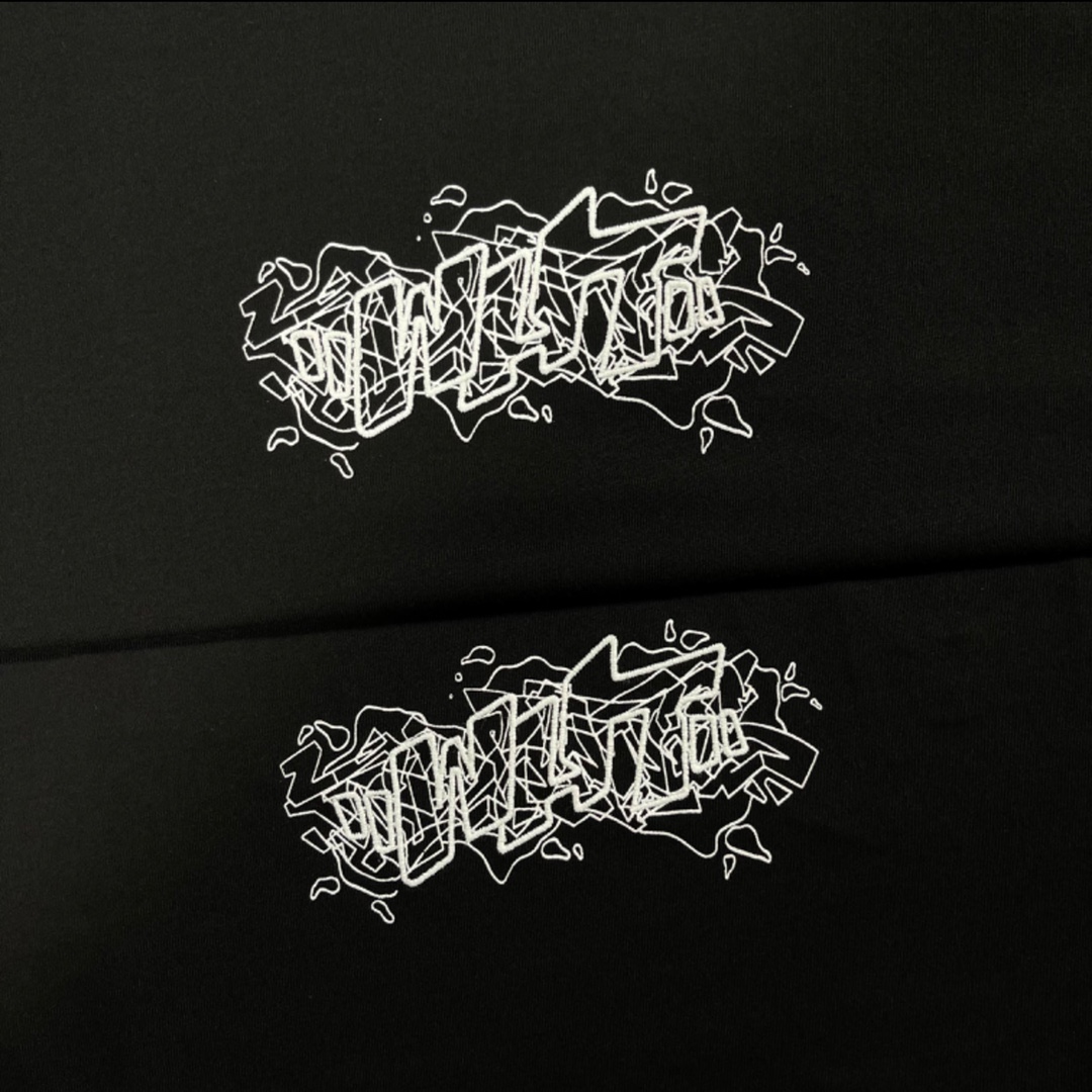 Ow23ss embroidery printing flocking letter short sleeves