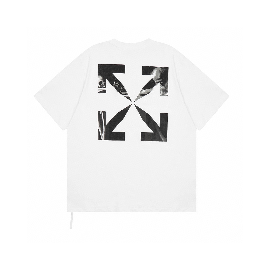 Ow Caravaggio black and white religious short sleeves