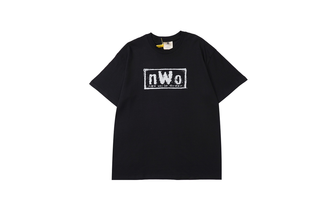 VINTAGE NWO 6th Anniversary of the New World order printed short-sleeved T-shirt Black