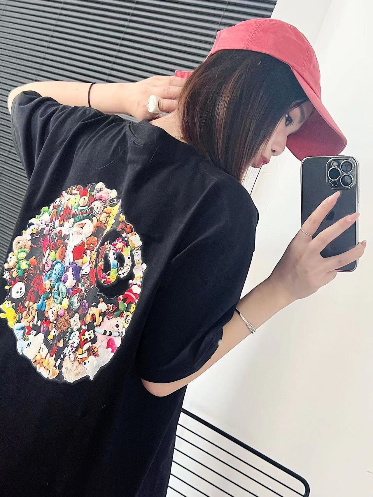 Stussy Colored Graffiti Doll Short Sleeve T-Shirt