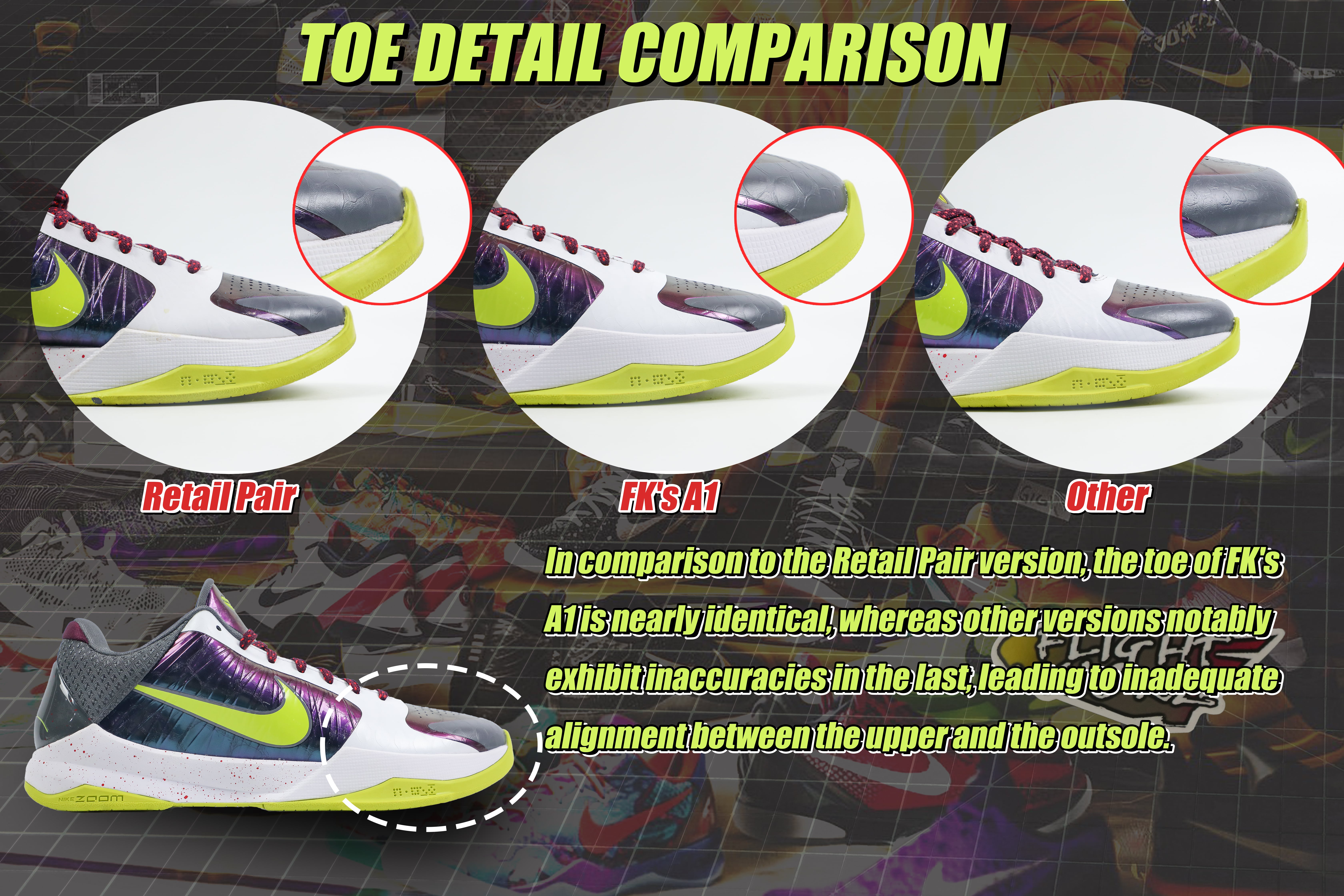 Nike Kobe 5 Protro “Chaos” (Up to Size 14）(A1 Batch)