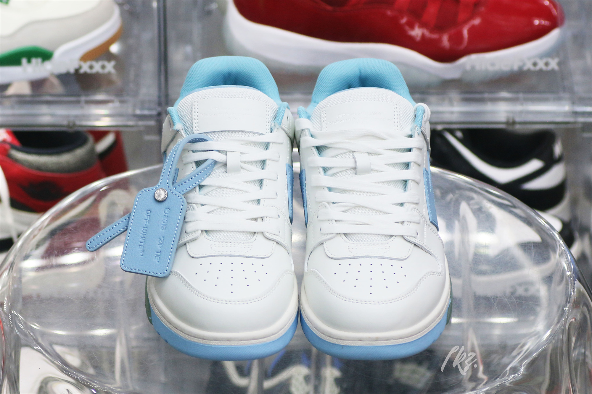 OFF-WHITE White & Blue Out Of Office Sneakers