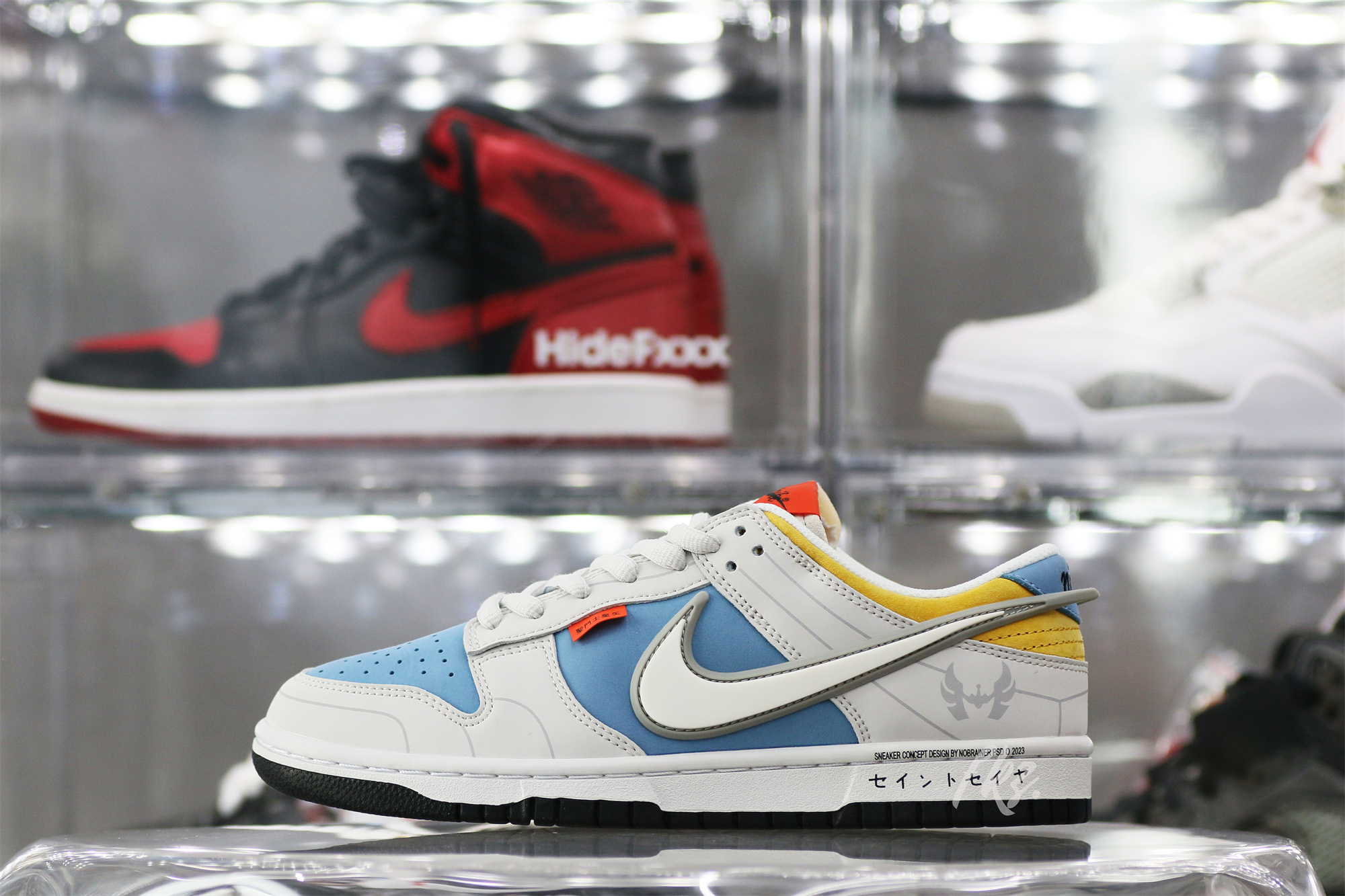 Nike SB Dunk Low & Athena Sail Blun White Grey