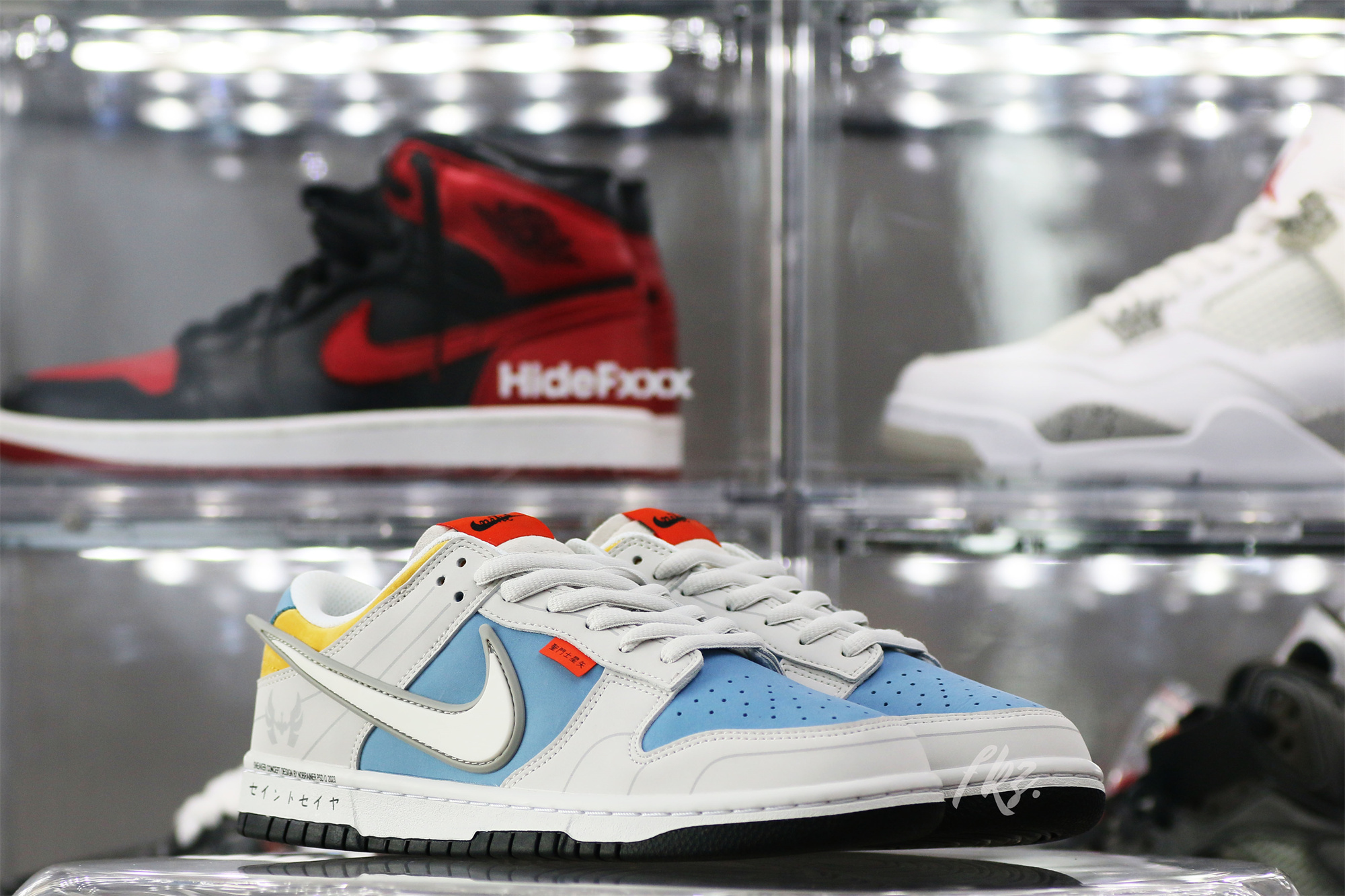 Nike SB Dunk Low & Athena Sail Blun White Grey