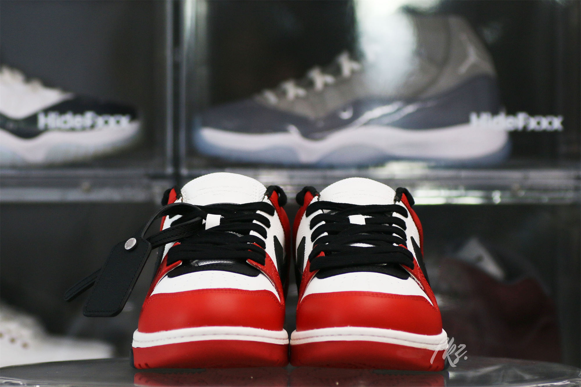 OFF-WHITE White & Black Red ‘Out Of Office’ Sneakers