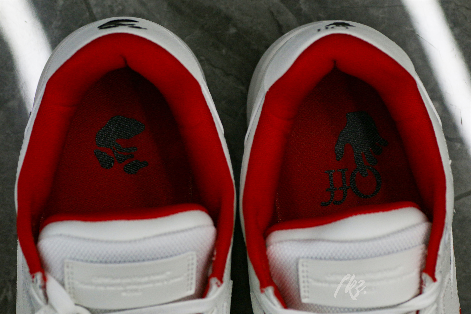 OFF-WHITE White & Red Out of Office ‘OOO’ sneakers