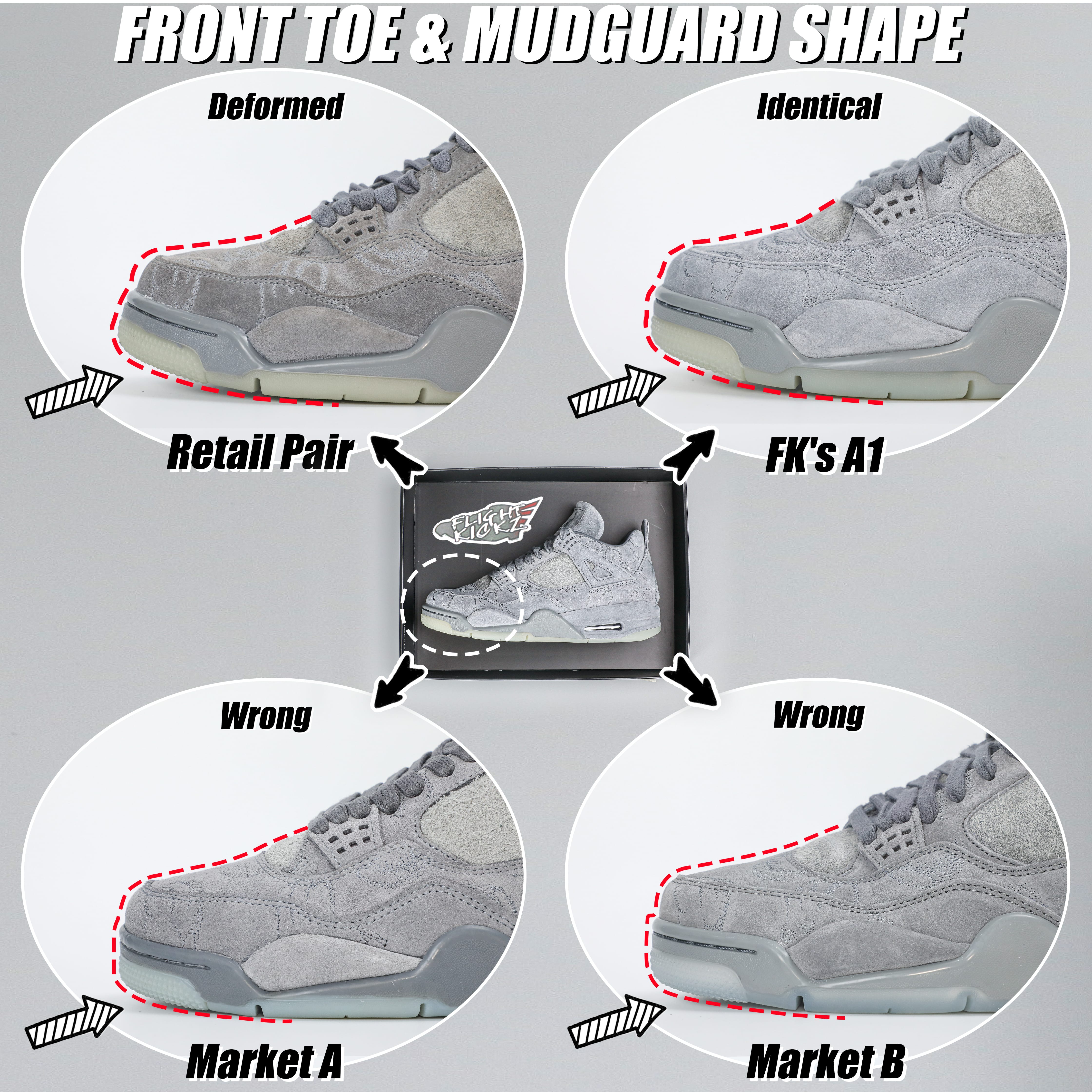 Kaws X Air Jordan 4 Retro Grey 2017 (LN5 A1 Batch)