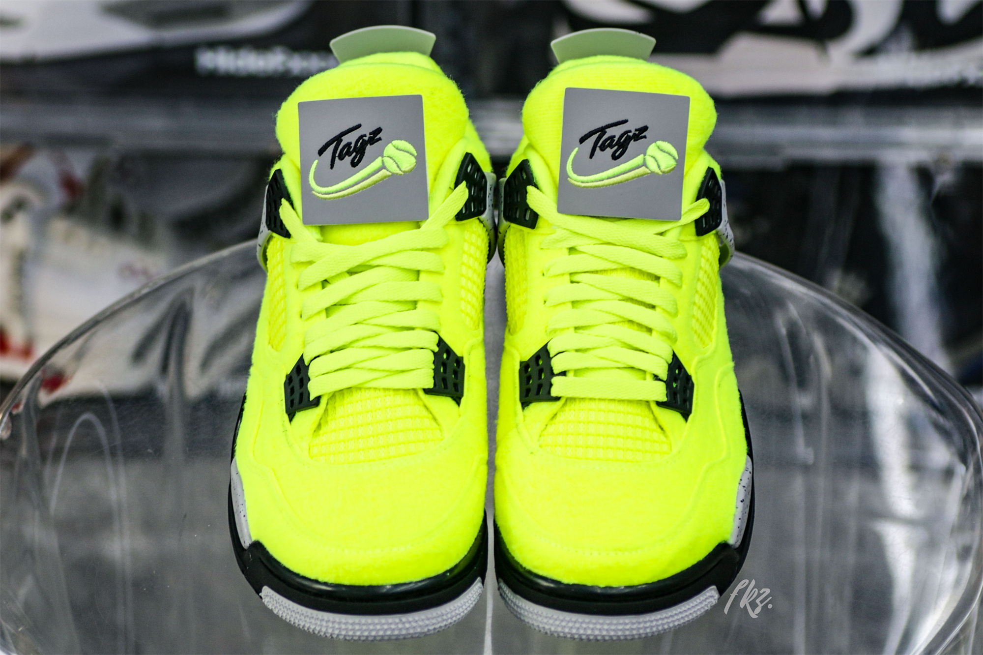 Air Jordan 4 “Tennis Ball” Custom Atomic Green/Black