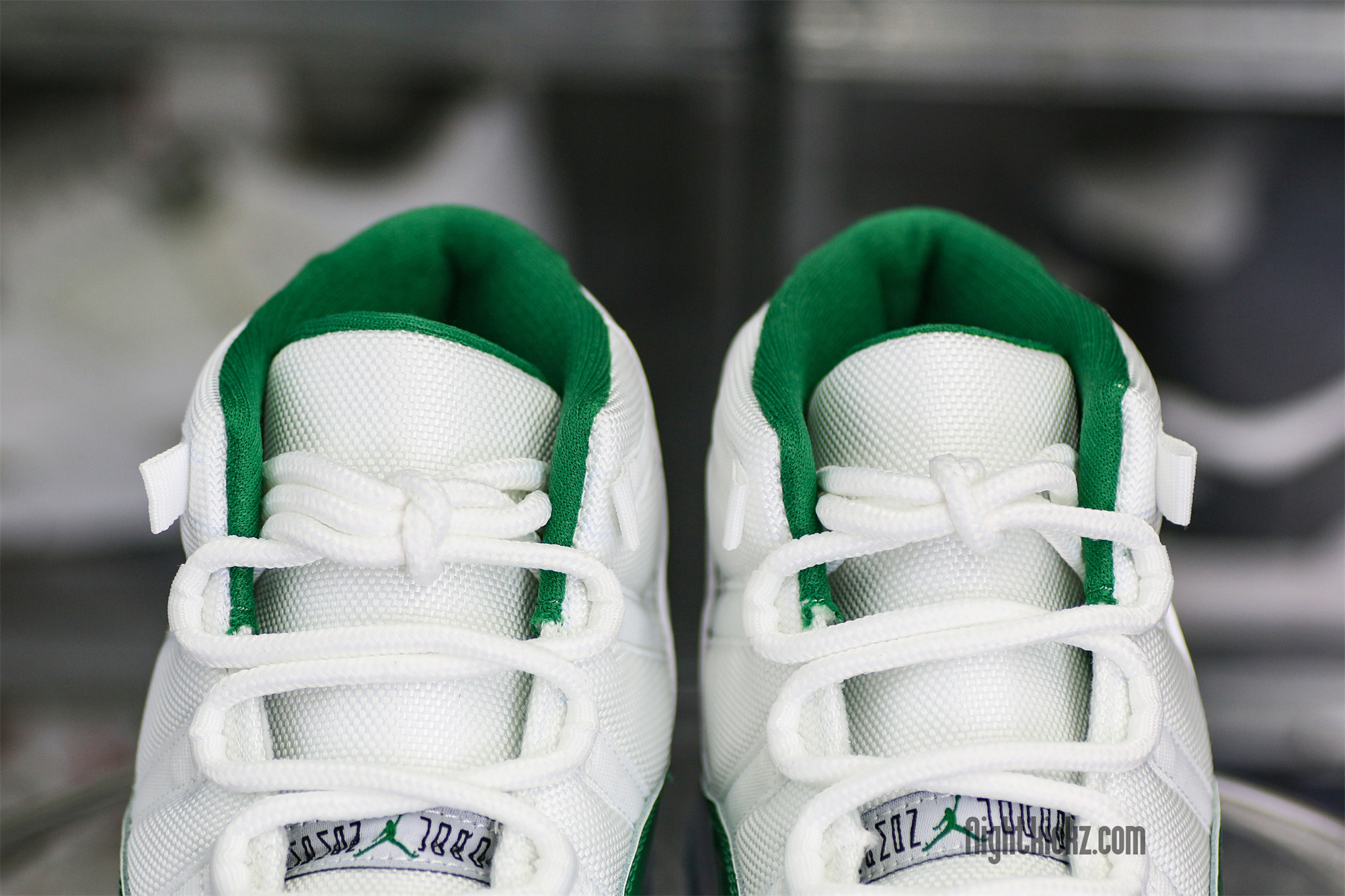 Air Jordan 11 Retro White And Green Oxidized