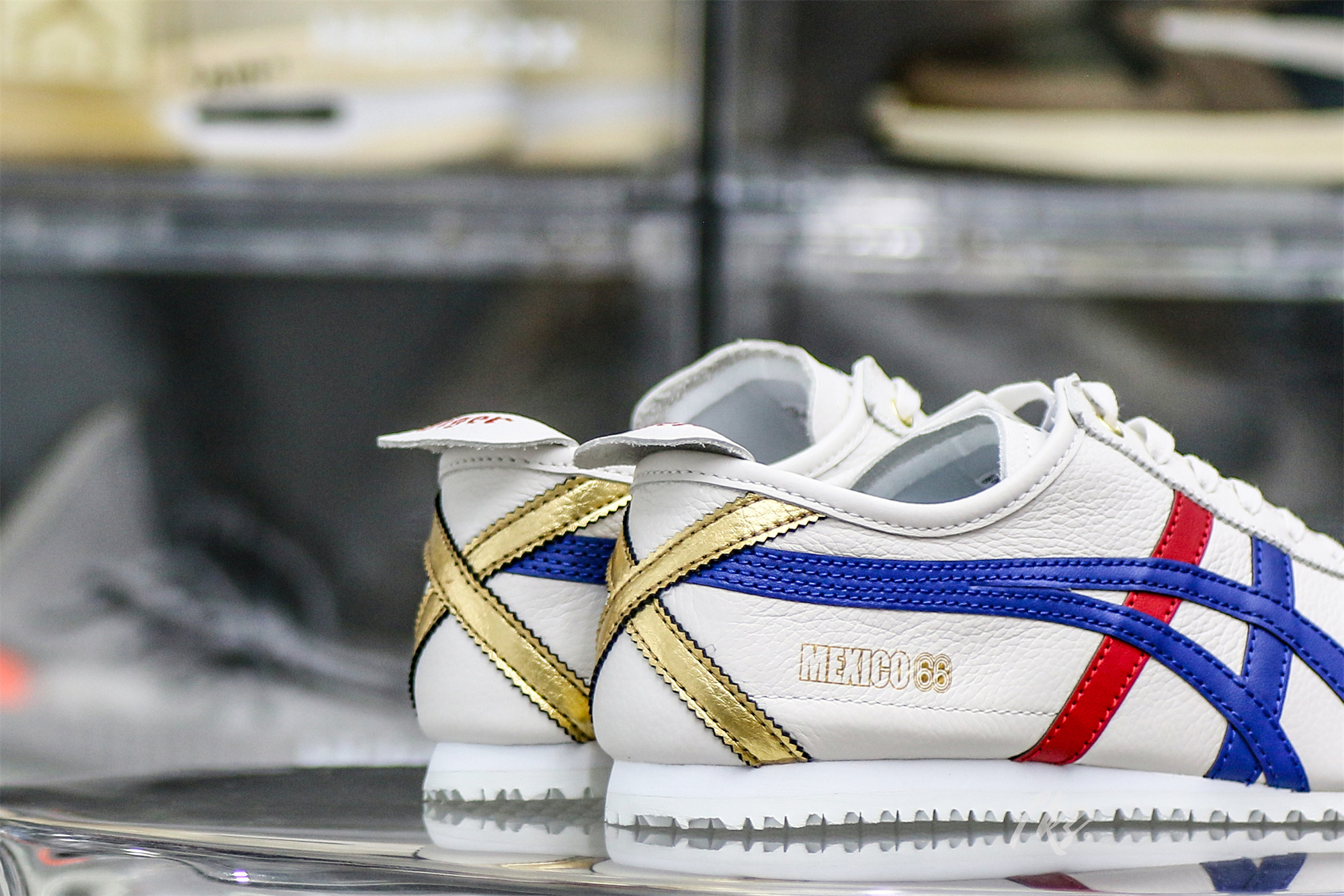 ASICS Mexico 66 White Blue Red Metallic Gold