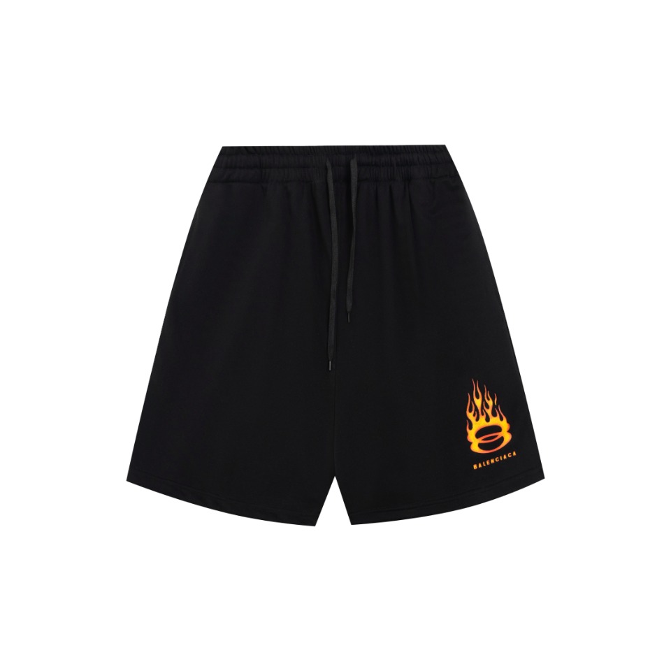 Balancig* flame shorts gradient print Pants