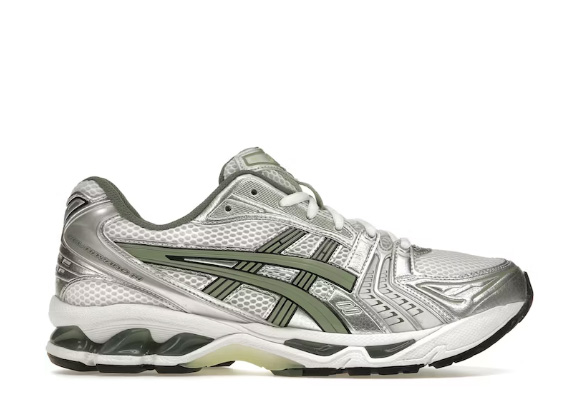 Gel Kayano 14 White Pure Silver Slate Grey Sage