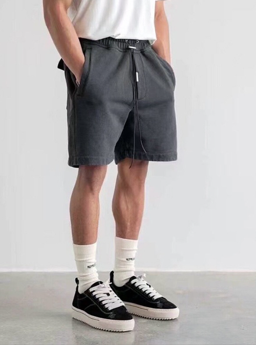 R3present x FOG Washed Solid Color Bermuda Shorts