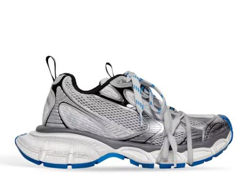 B@lenciag* 3XL Ski Sneaker Grey White Blue