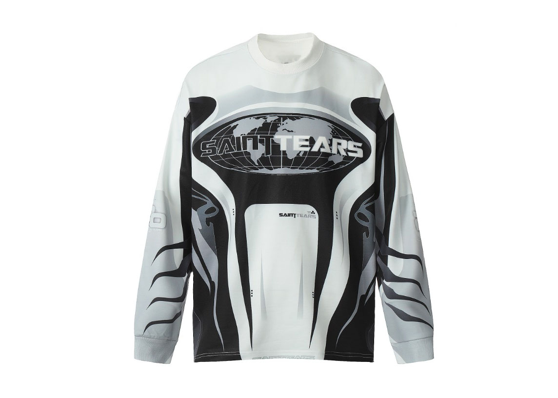 Saint Mich@el Tears Full Print Map Long Sleeve